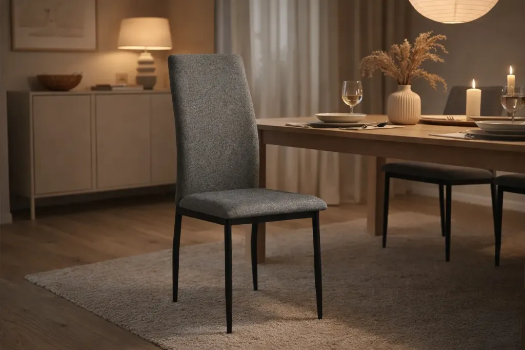 [CHAISE-518] CHAISE GRISE EN TISSU