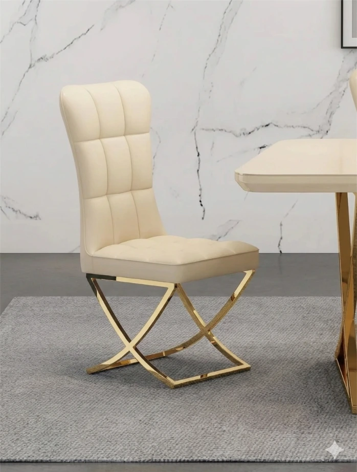 [CHAISE-11475] CHAISE DORE ET BEIGE