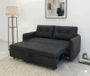 CANAPÉ NOIR CONVERTIBLE