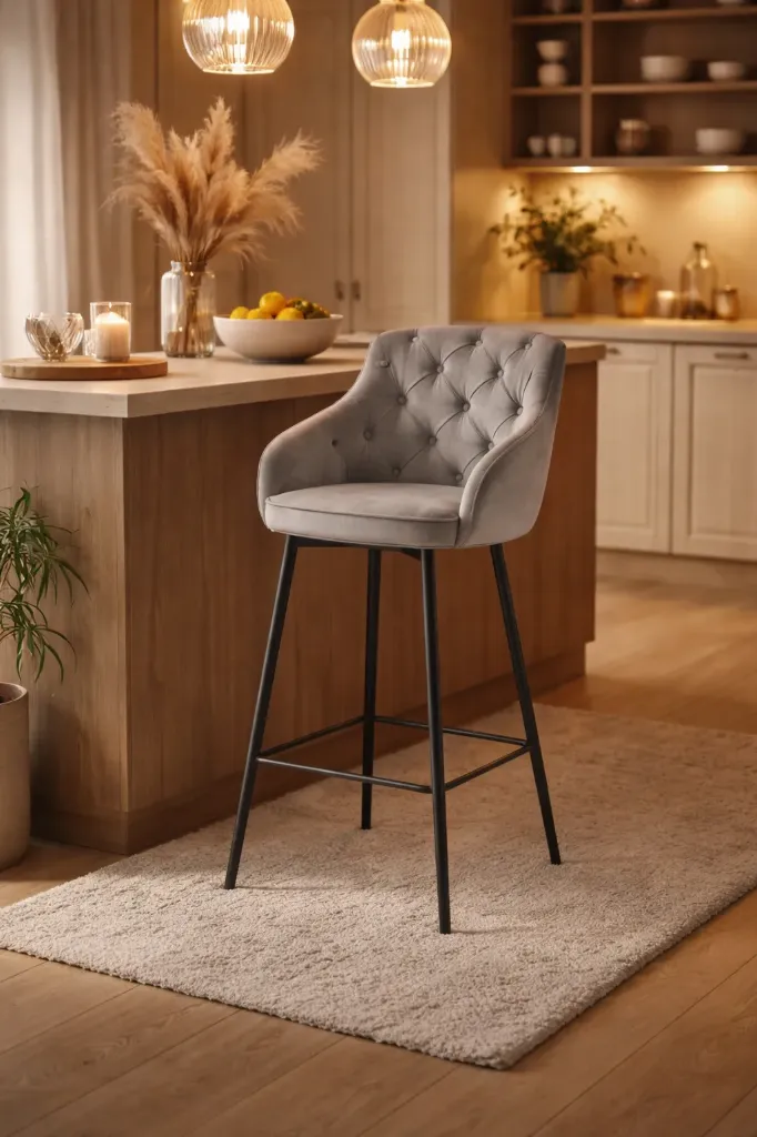 [CHAISEBAR-876] CHAISE BAR VELOUR GRIS