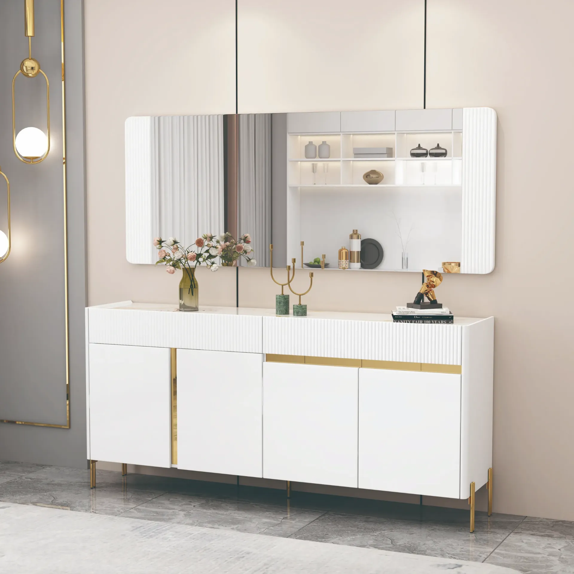 [BAHUT-92374] BAHUT BLANC DORE