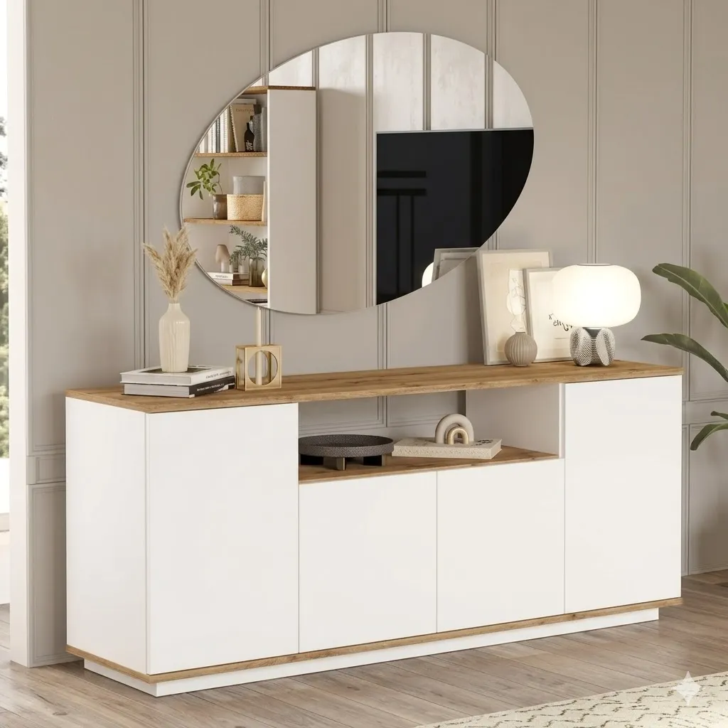 [BUFFET-FR15-AW] BUFFET FR15-AW BLANC CHENE