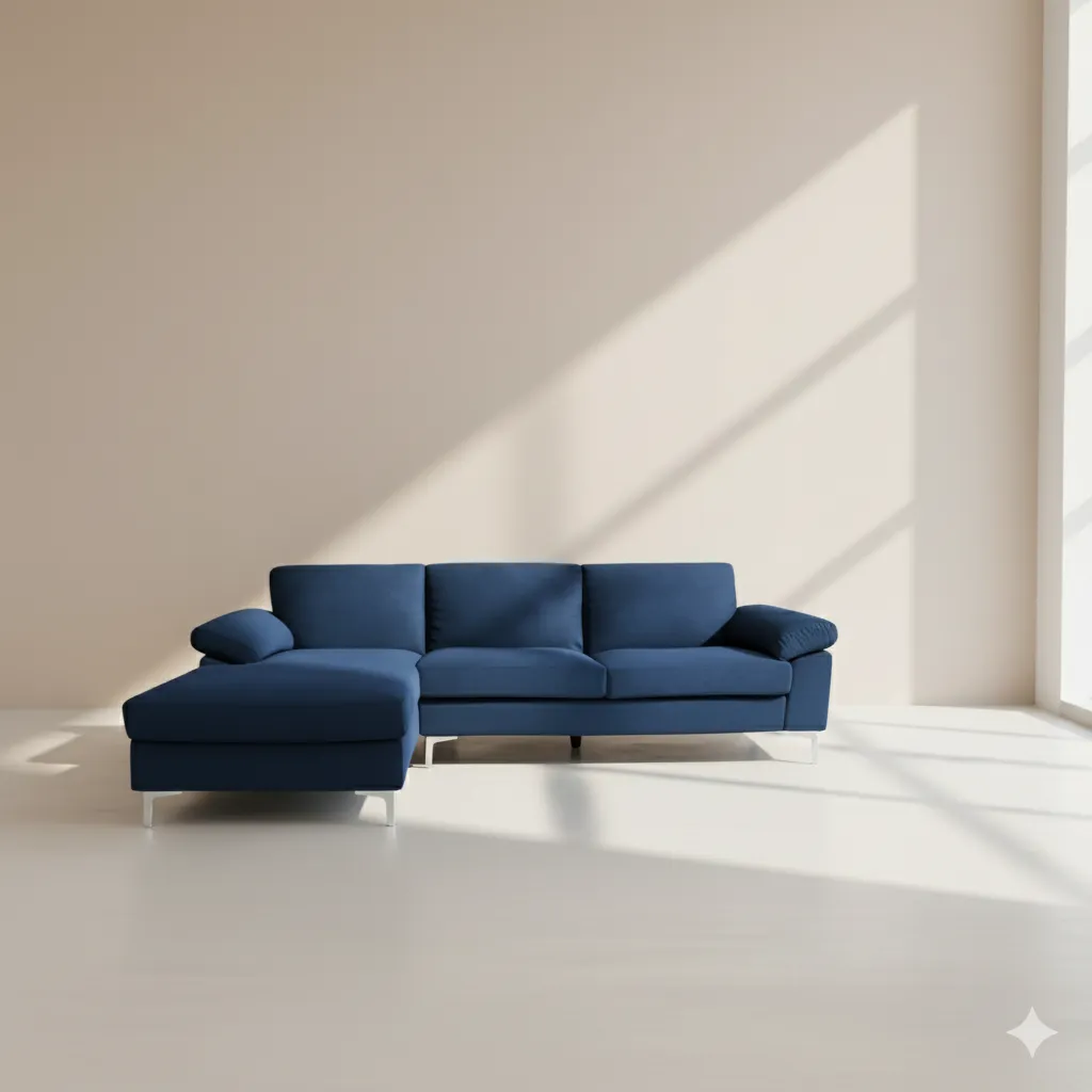 [MC-SOFA-BLE-001] CANAPÉ D'ANGLE BLEU KAVEAH