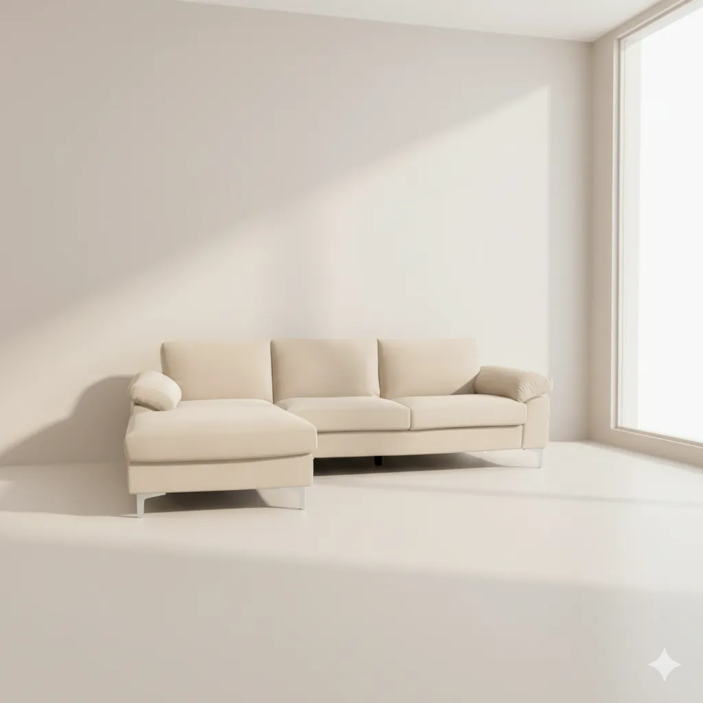 [MC-SOF-BEI-002] CANAPÉ D'ANGLE BEIGE KAVEAH