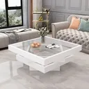 TABLE BASSE BLANCHE CONTEMPORAINE