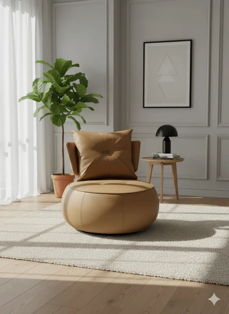 FAUTEUIL CITROUILLE PIVOTANT