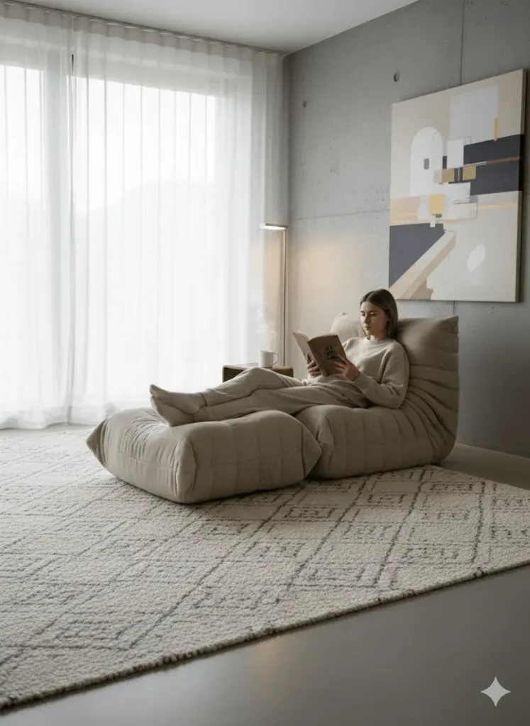 FAUTEUIL TOGO COMPRESSE + POUF