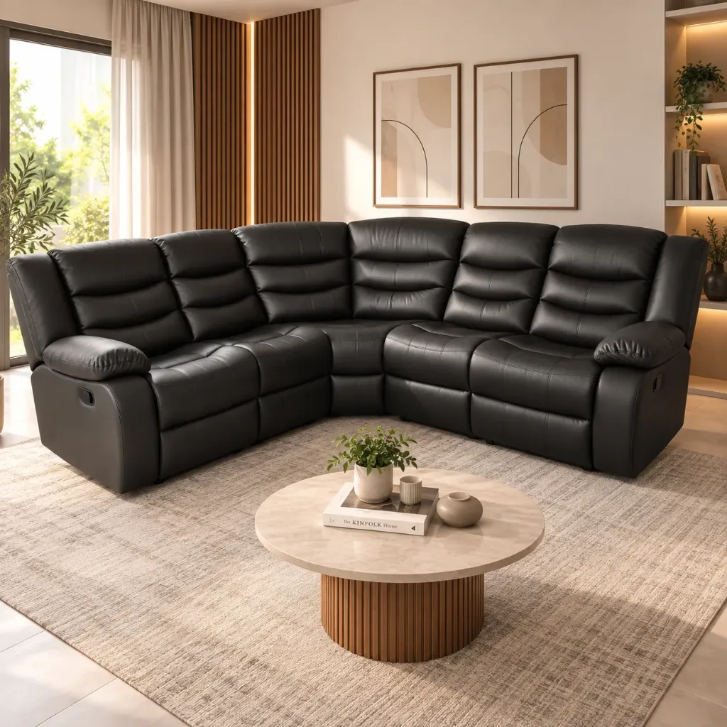 SALON D'ANGLE RELAX NOIR