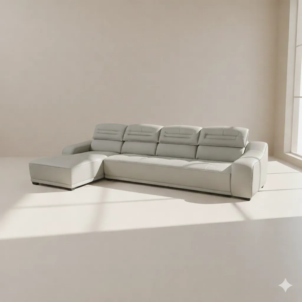 [MC-SOF-BEI-004] CANAPÉ D'ANGLE BEIGE 2435