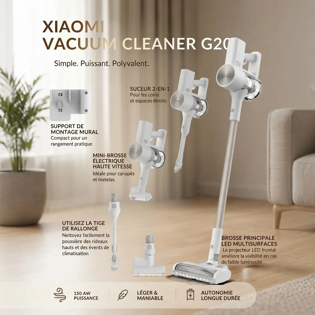[BHR8831EU] Xiaomi Vacuum Cleaner G20 150AW/25kPa