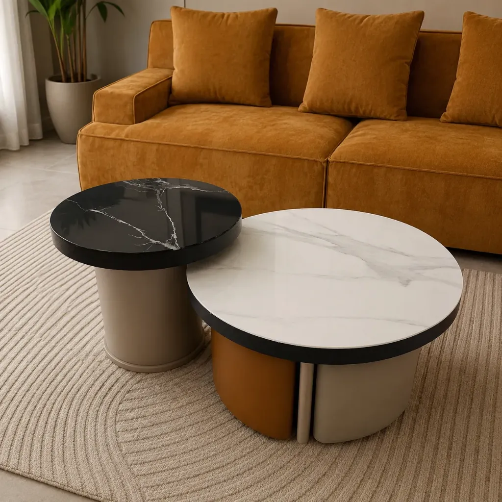 [CC18-TB] Table Gigognes Multifonction - Sarek Duo (4 tabourets inclus)