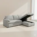 CANAPÉ D'ANGLE CONVERTIBLE AVEC COFFRE KF7825