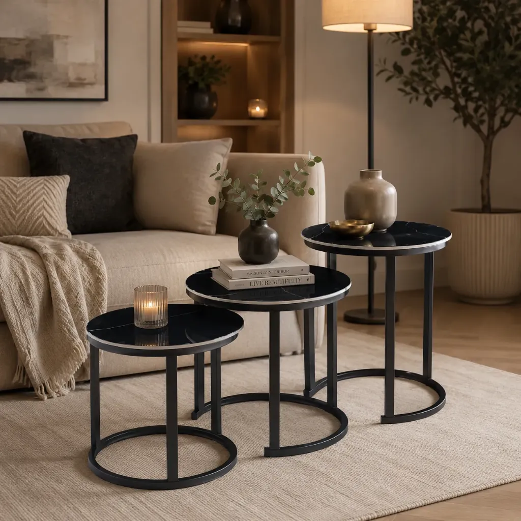 [19B-TB] Lot de 3 Tables Gigognes Éclipse