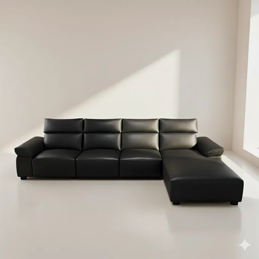 [MC-SOF-NOIR-002] CANAPÉ D'ANGLE EN TISSU 2529