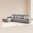 CANAPÉ D'ANGLE GRIS 1638C