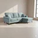 CANAPÉ D'ANGLE BLEU ZY 2139