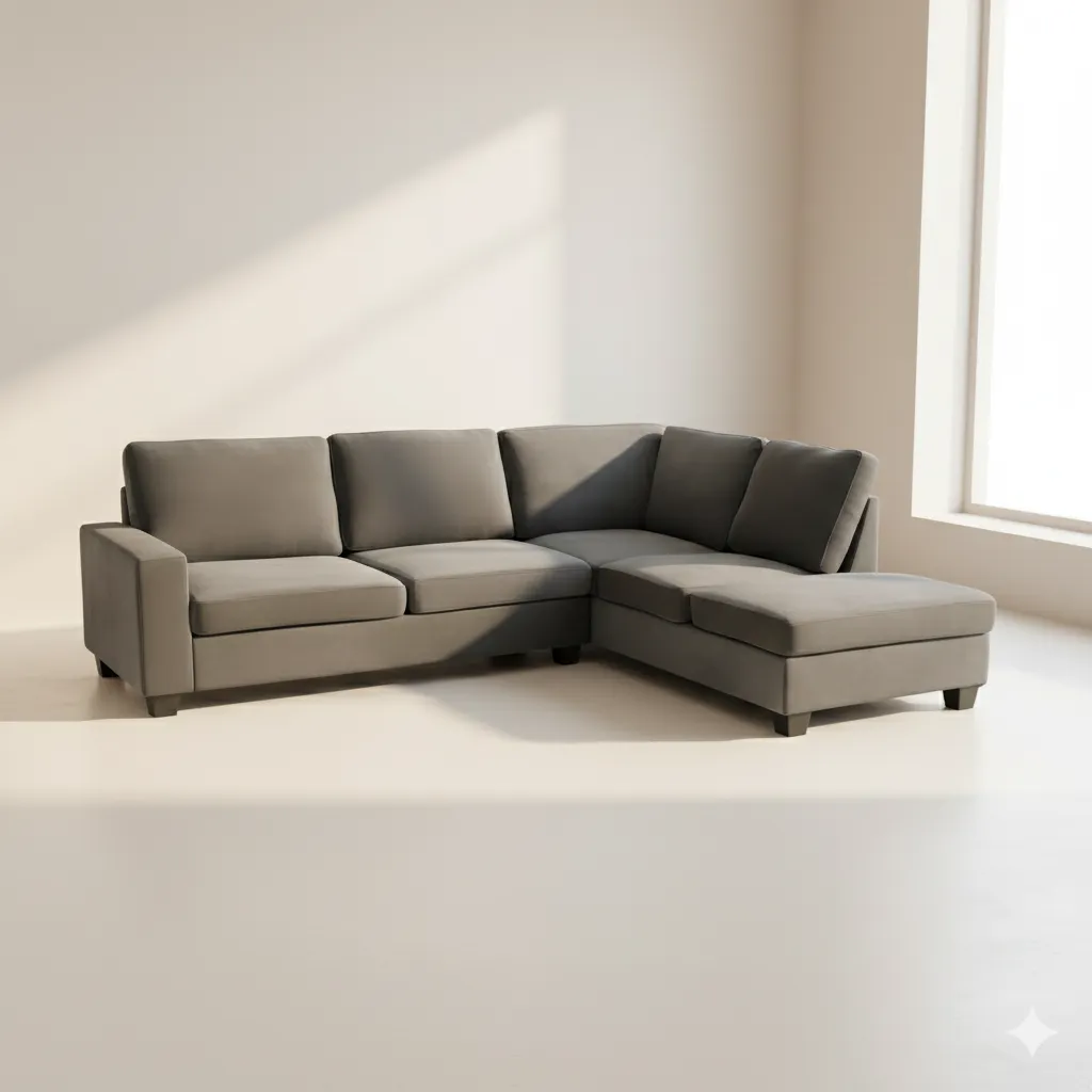 [MC-SOF-GRIS-015] CANAPÉ D'ANGLE GRIS XL1608