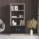 Bibliothèque de bureau noir en mélamine