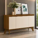 TERRA - Buffet minimaliste en chêne et blanc cassé