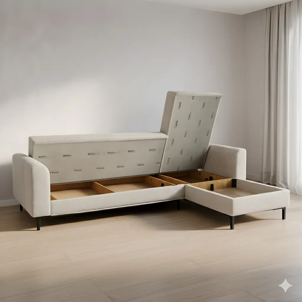 [MC-SOF-BEI-006] CANAPÉ D'ANGLE BEIGE RIO