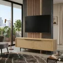 TABLE TV 2 PORTES EN BOIS ON1-SU