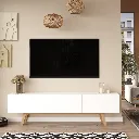 TABLE TV PU1‐W BLANC