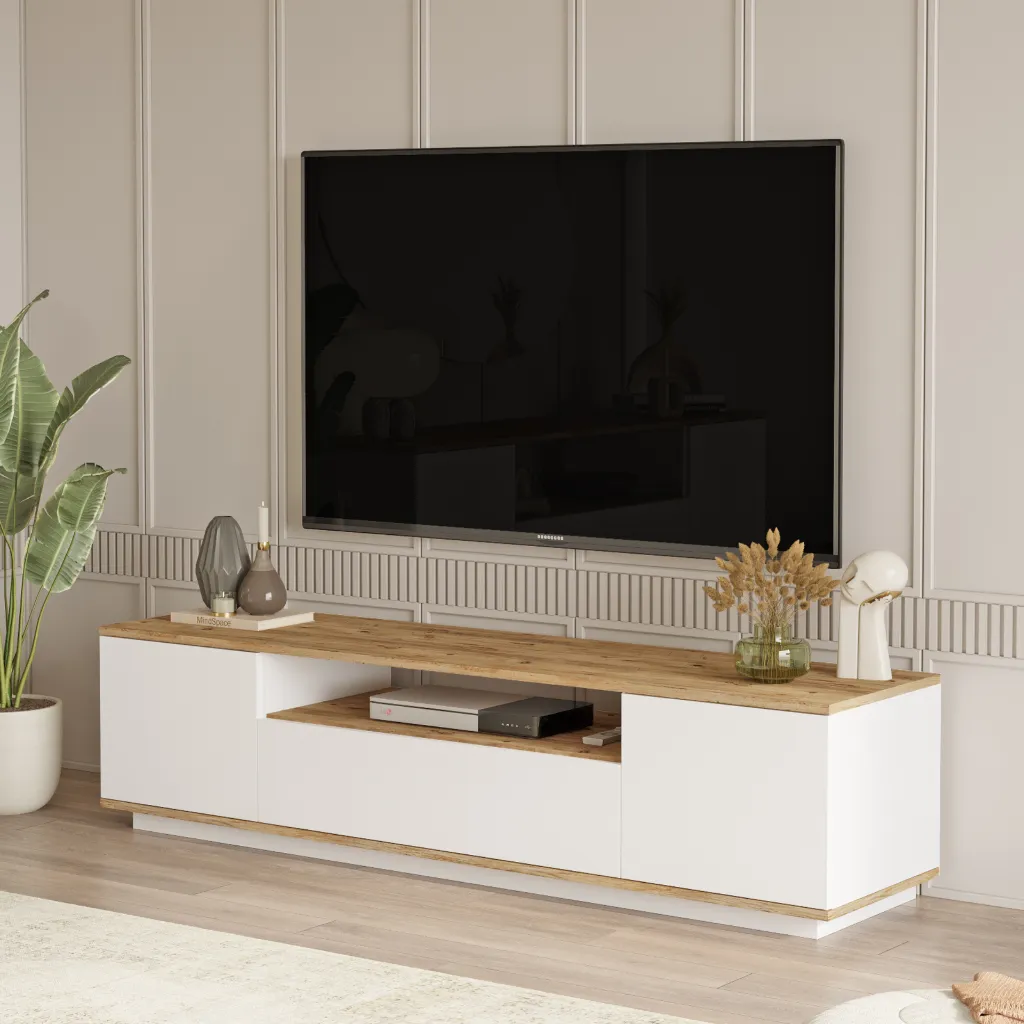 [FR7-AW-TV] TABLE TV BLANCHE FR7-AW-TV