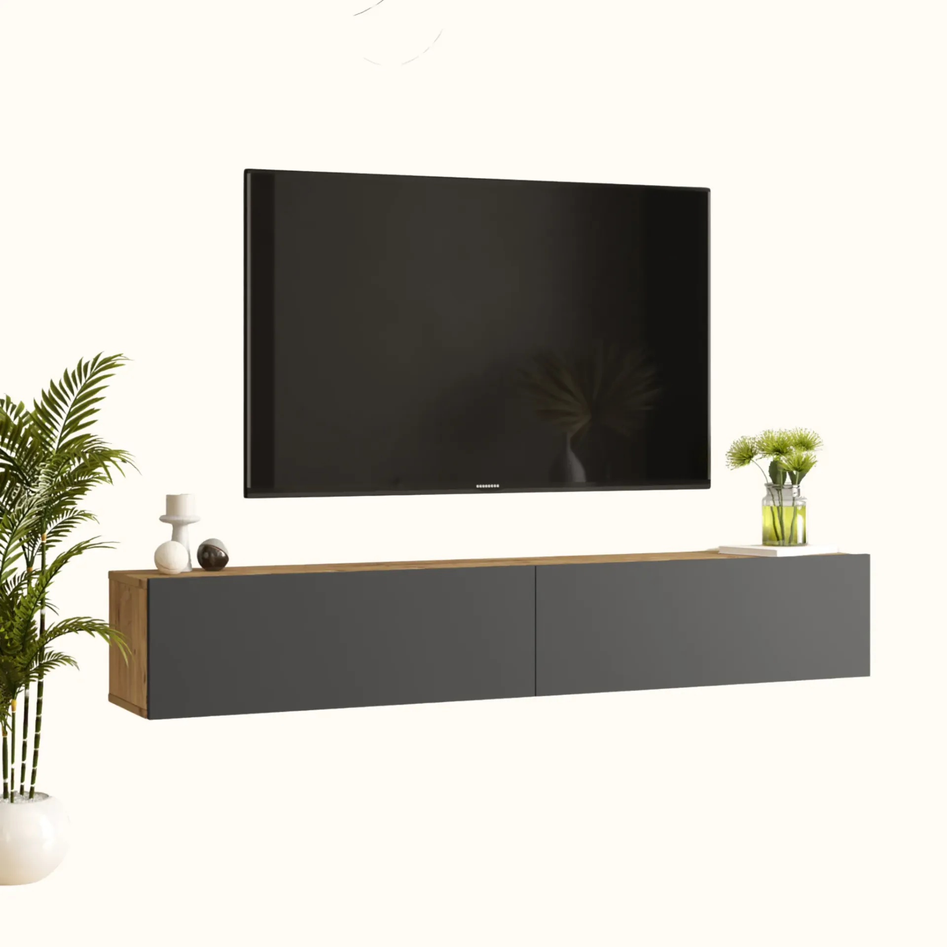 [MC-TTV-023] TABLE TV SUSPENDUE FR8-AA-TV CHENE GRIS