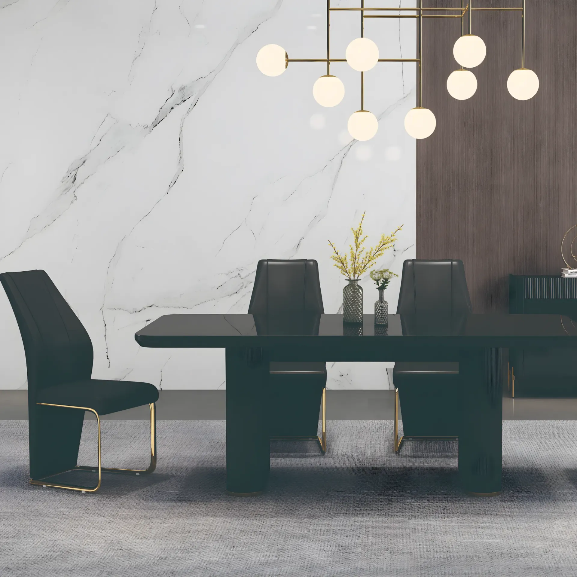 [TABLE-92383] TABLE À MANGER NOIRE